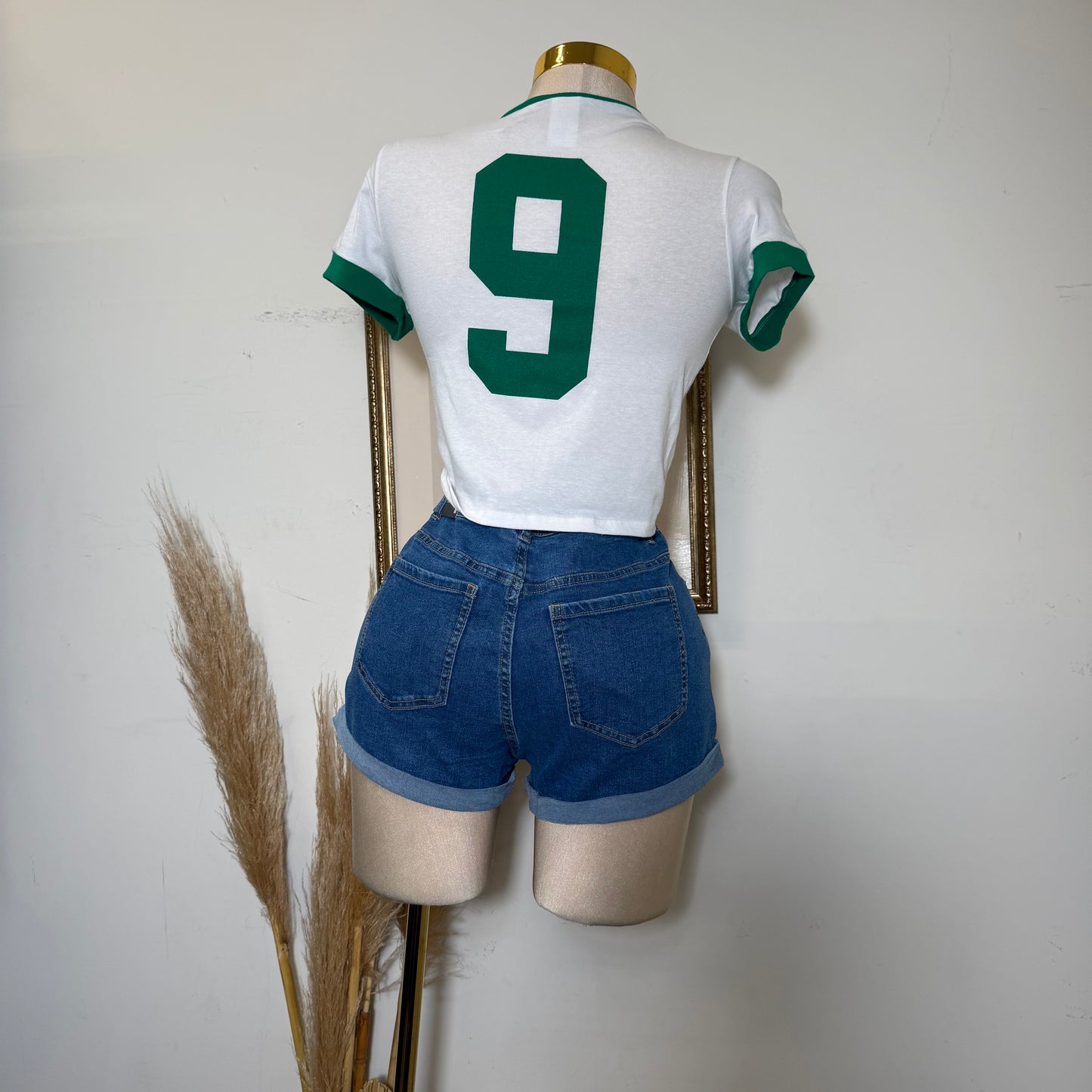 Mexico Crop Shirt-White