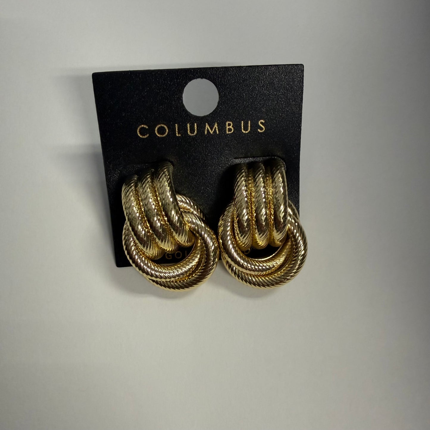 Grass Gold Plates Earrings-Gold