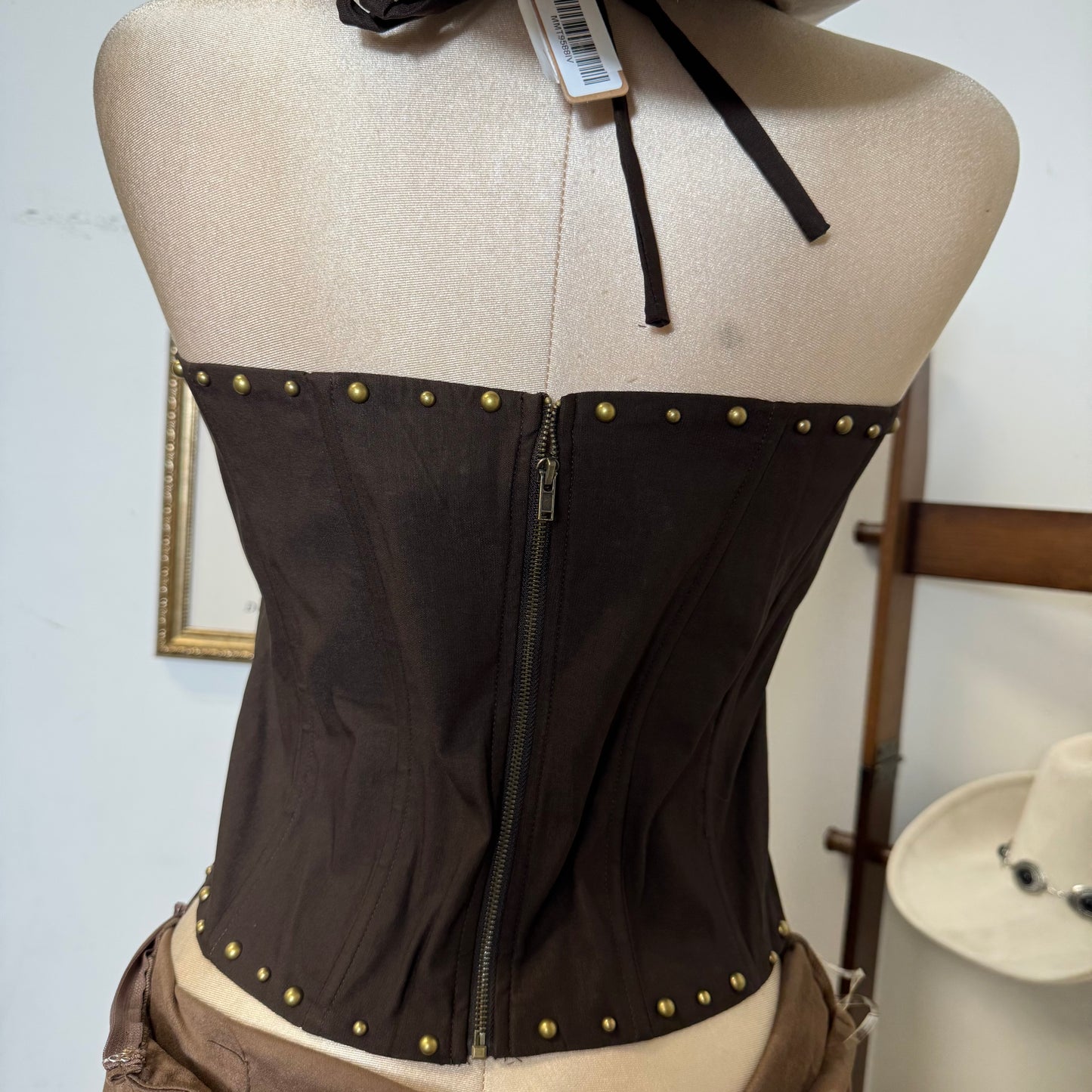 La Yaquesita Corset Top-Brown