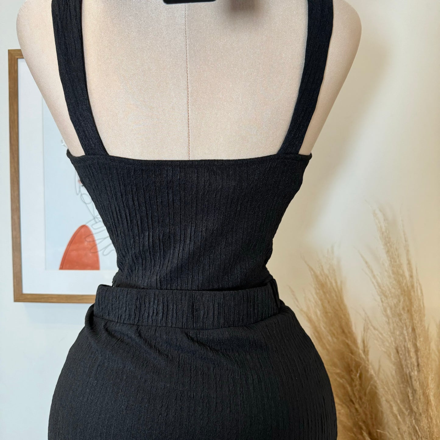 Cancun Corset Skirt Two Piece -Black1