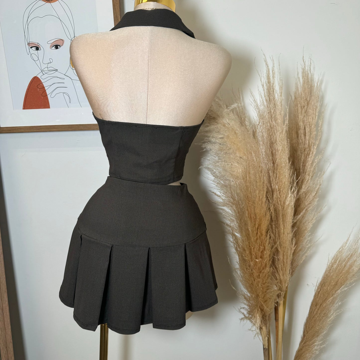 Revolu Skirt Set-Brown
