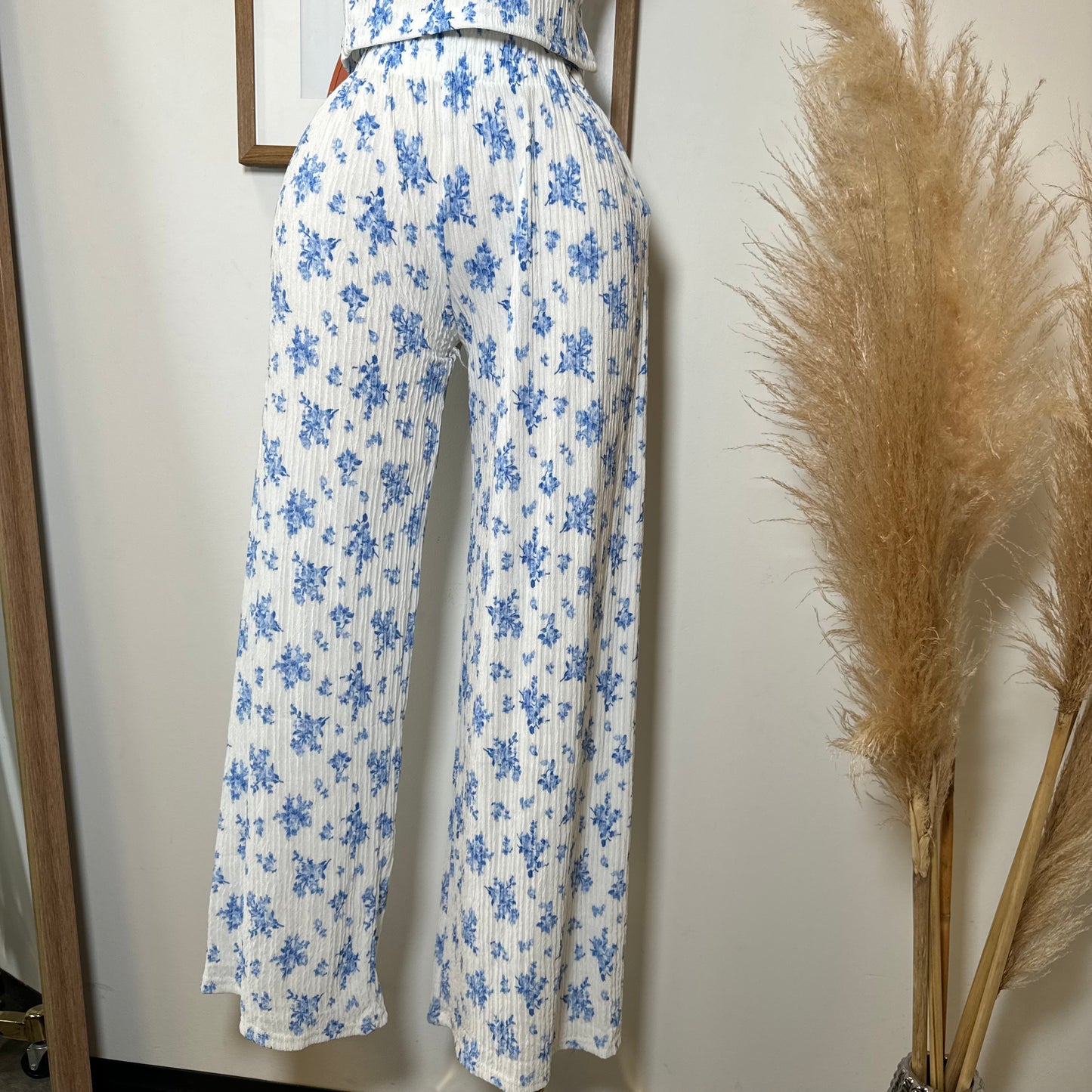 Tamara Two Piece Set-White/Blue