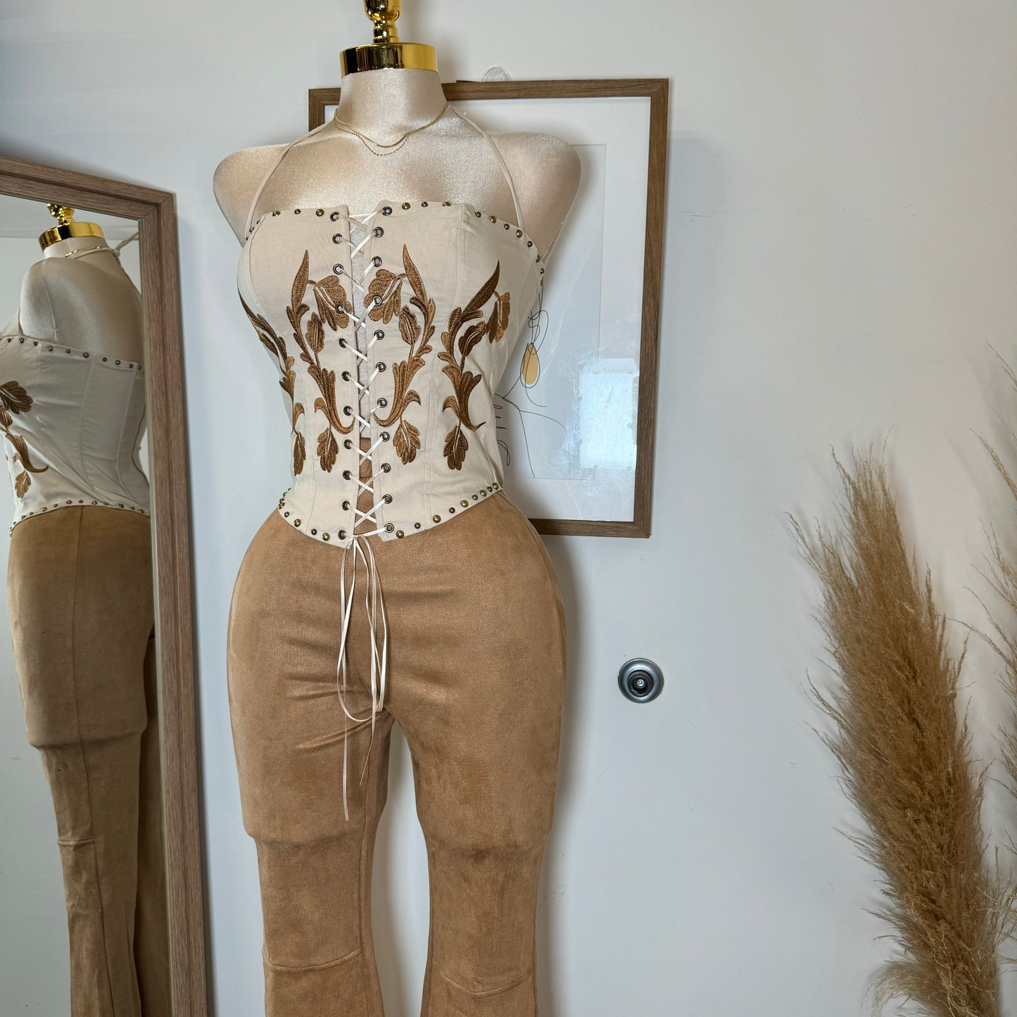 La Nena Corset Top-Cream1