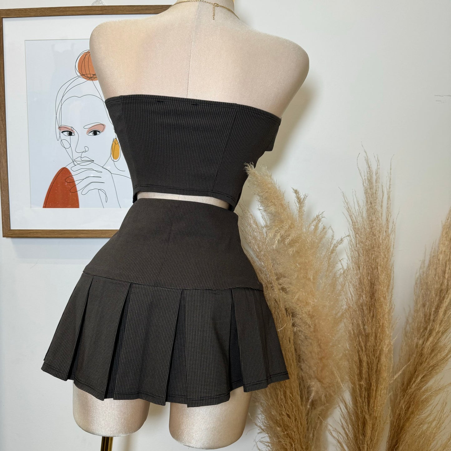 Tu Sin El Skirt Set-Brown