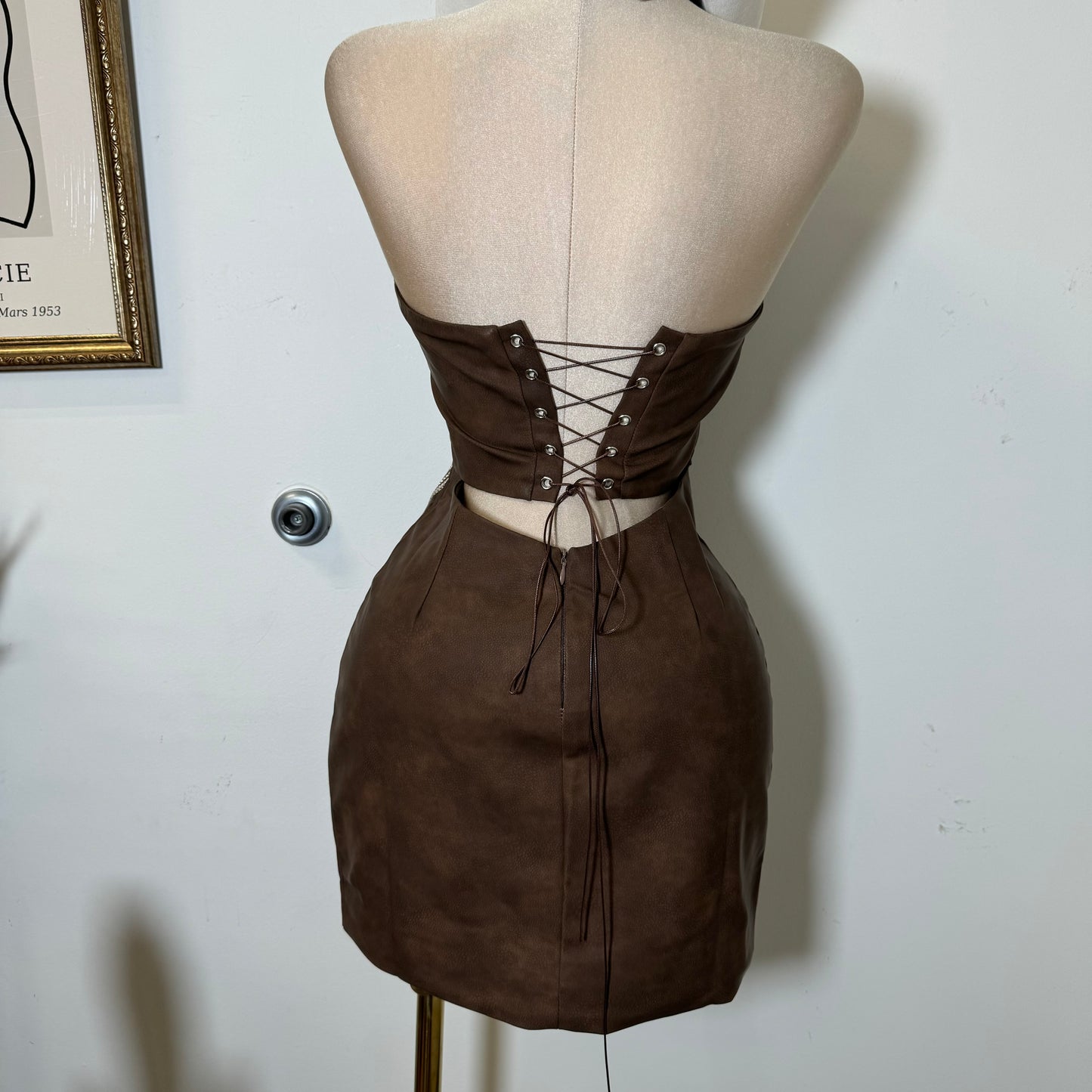 Taymara Corset Dress-Brown