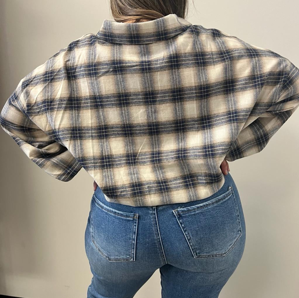 ADELLE PLAID TOP PL