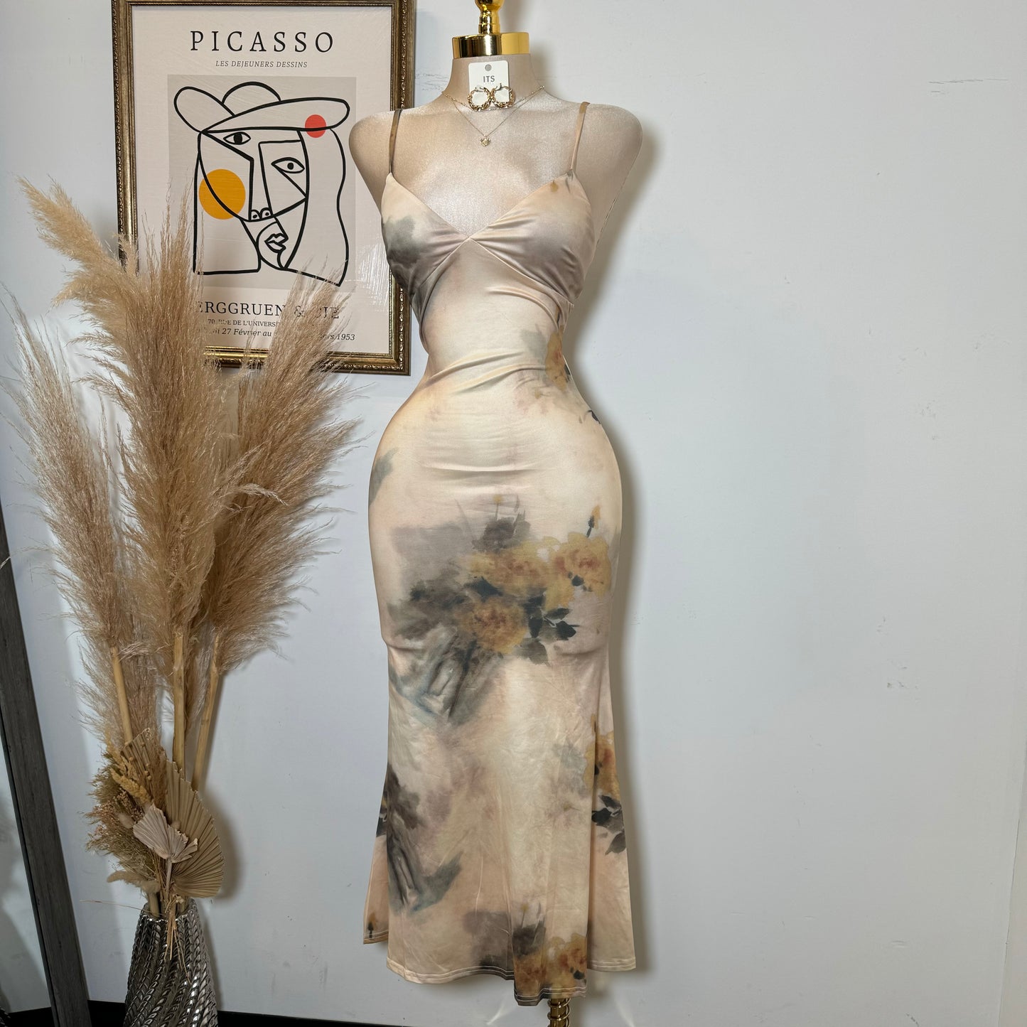 Ity Print back tie Maxi Dress