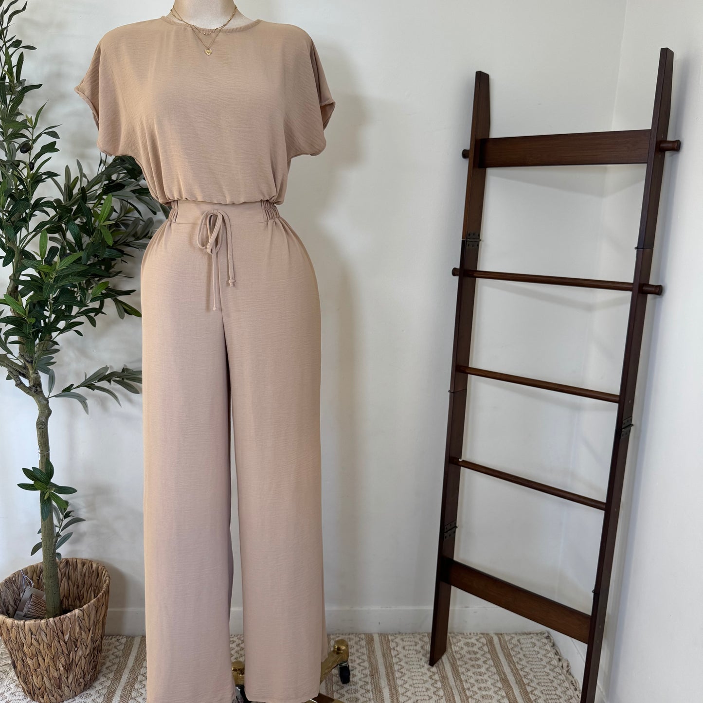 Comfy Pant Set-Khaki