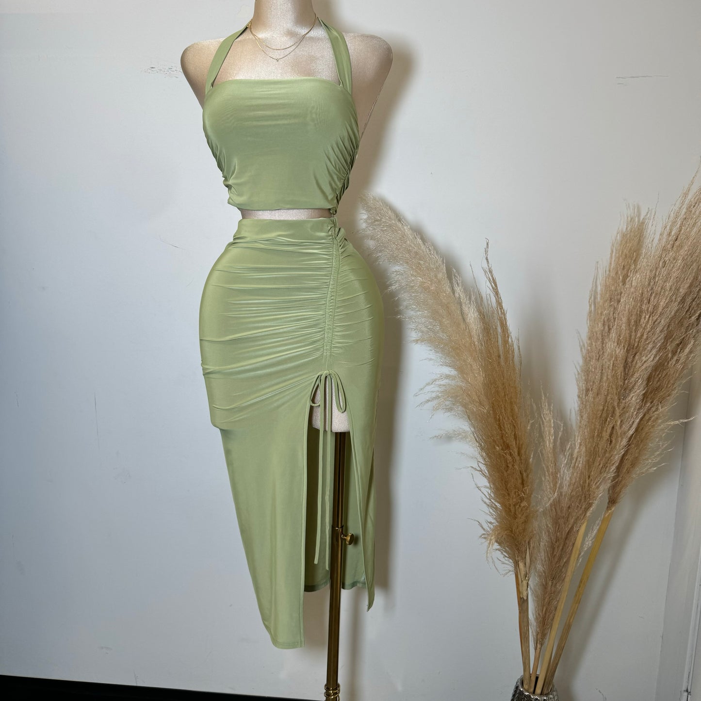 Bambo Skirt Set -Green