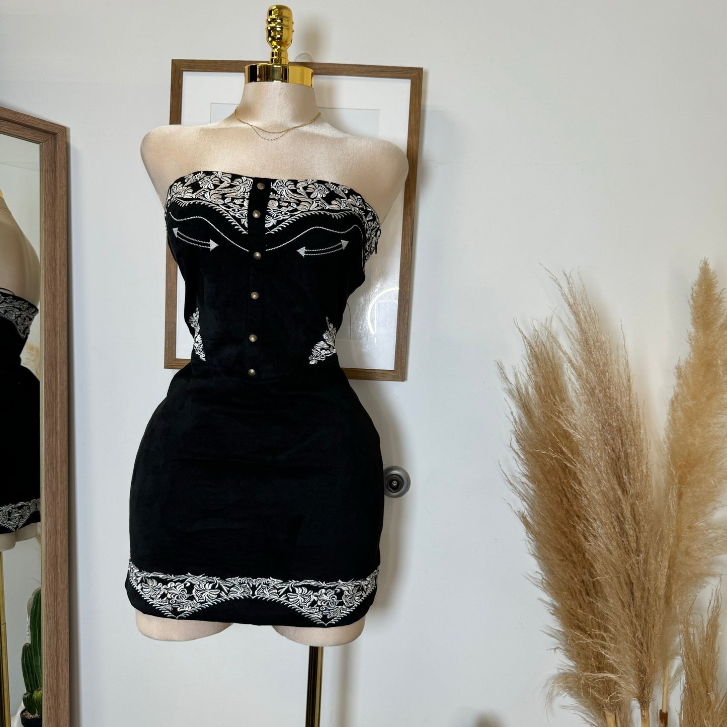 La Bota Suede Dress-Black