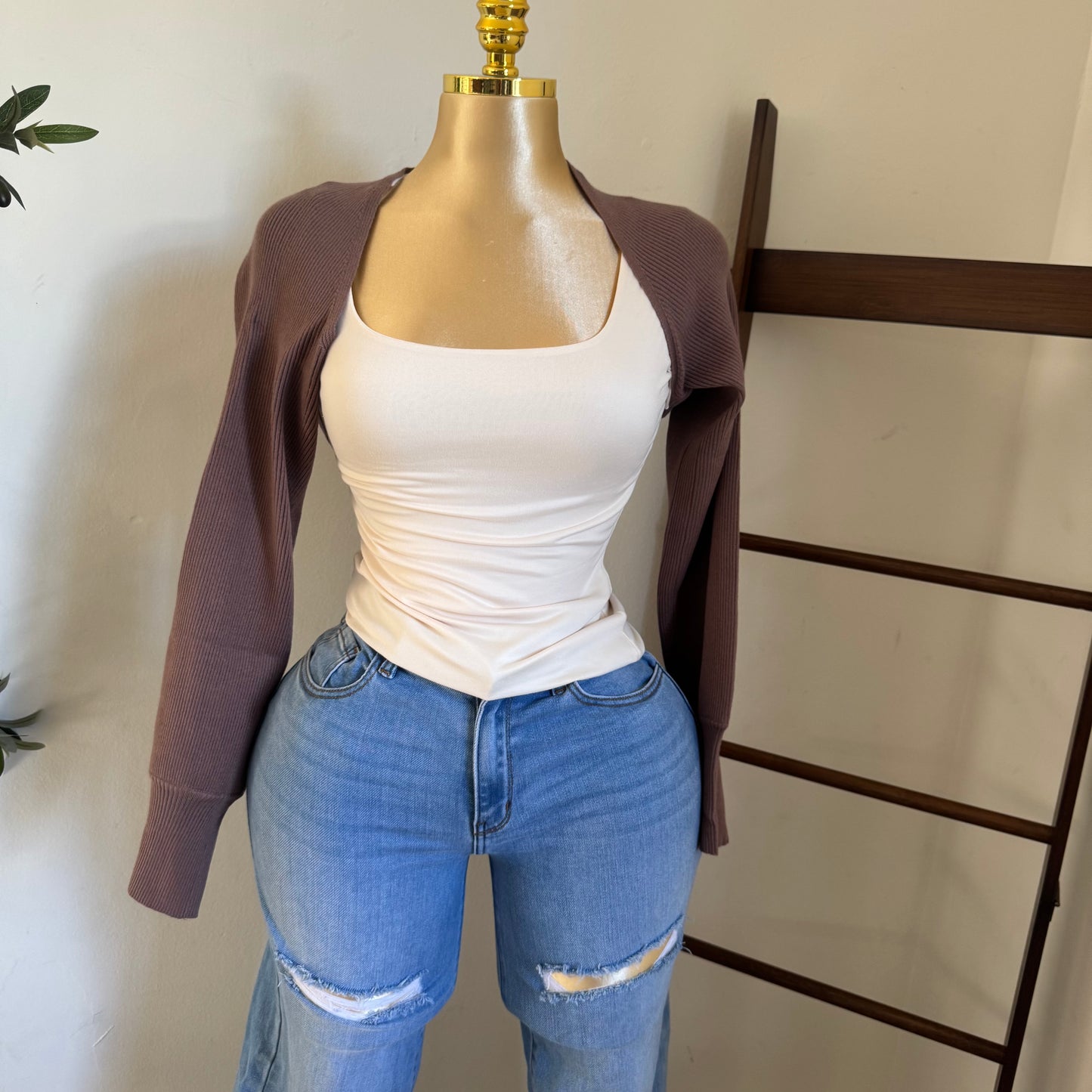 Bolero Plus size-Brown