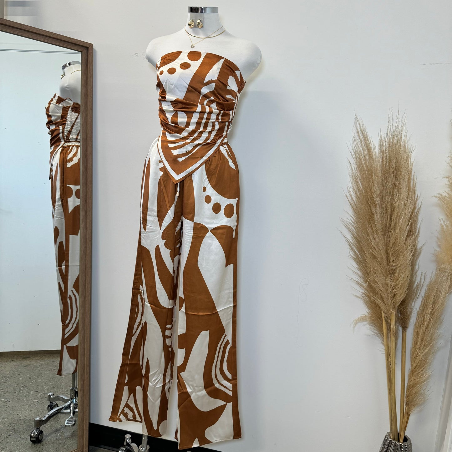 All me Two piece Set -Brown