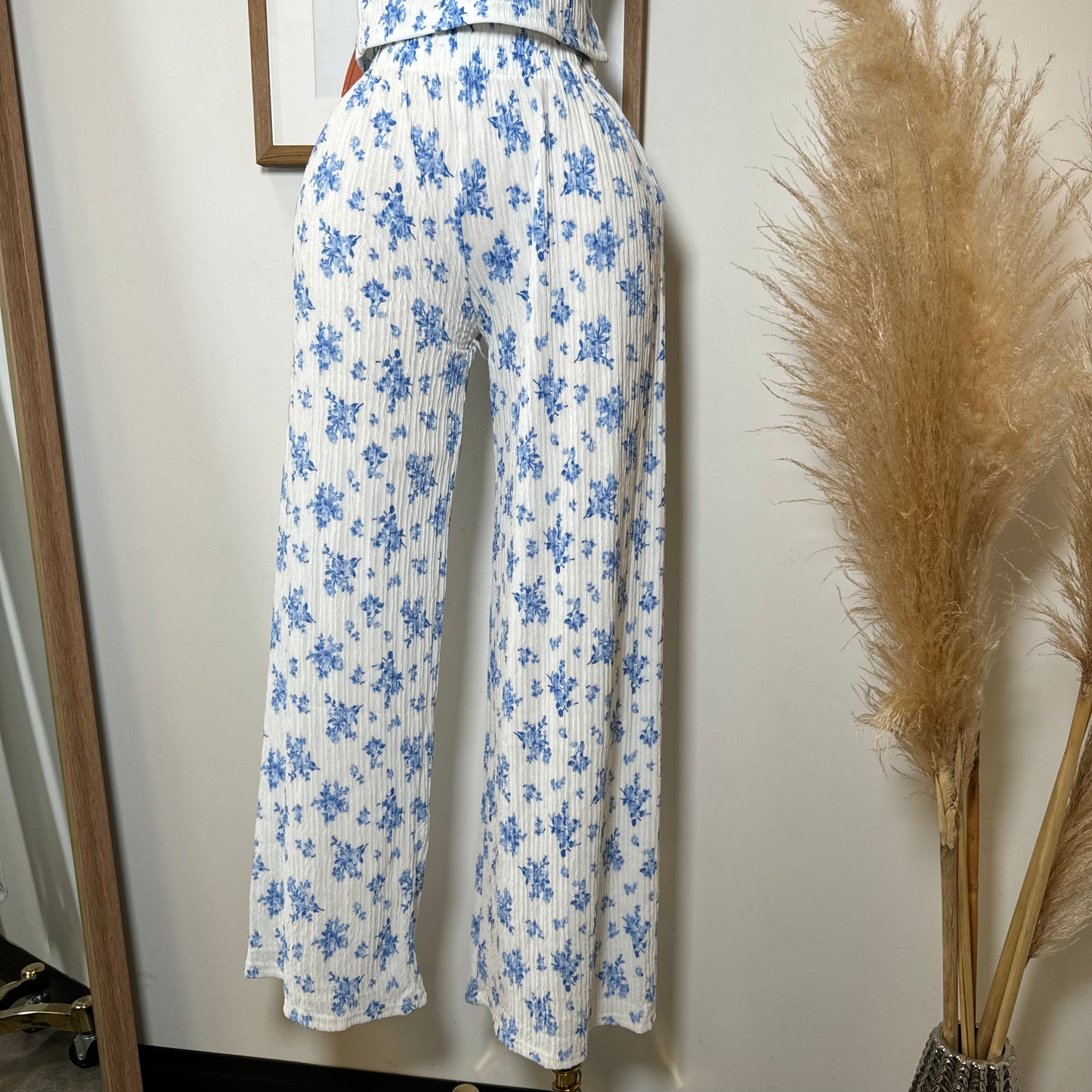 Tamara Two Piece Set-White/Blue