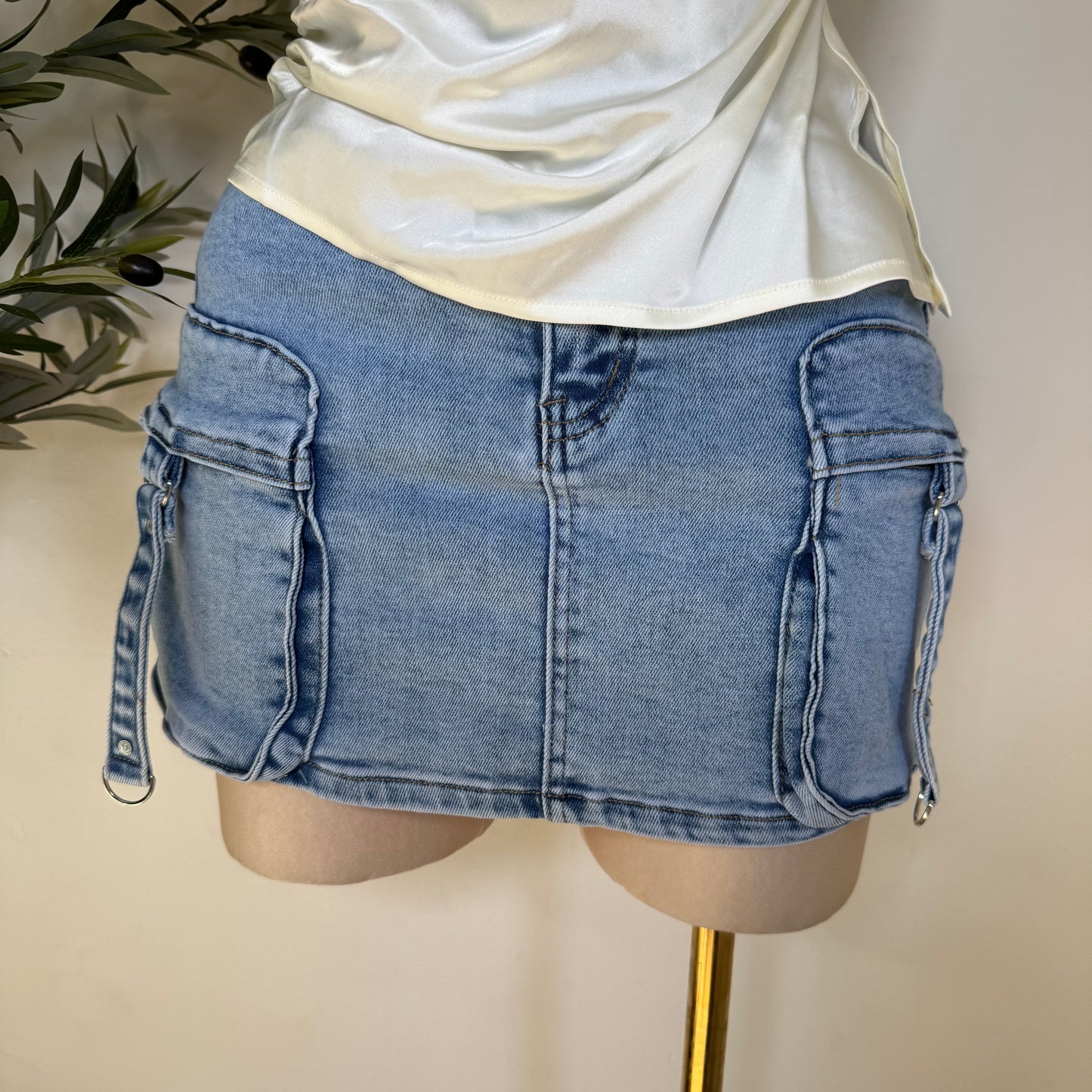 Sandy Cargo Skirt-Blue
