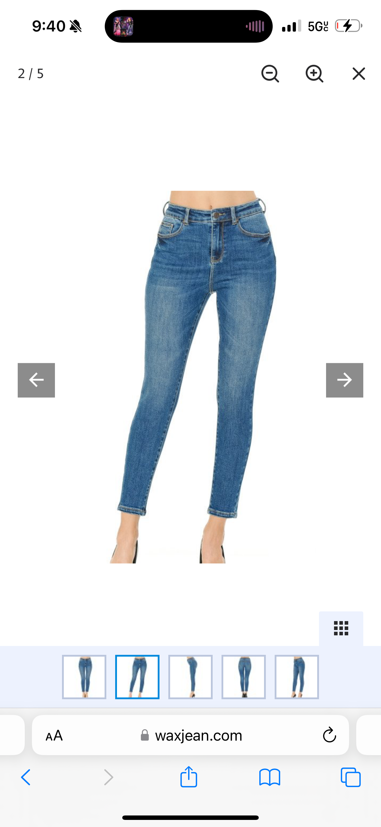 90800 Push Up Skinny Jeans-Dark