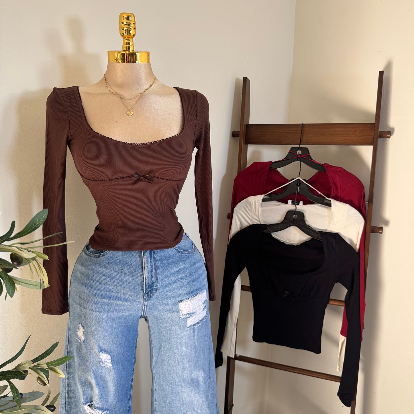 Bow Top Long Sleeve