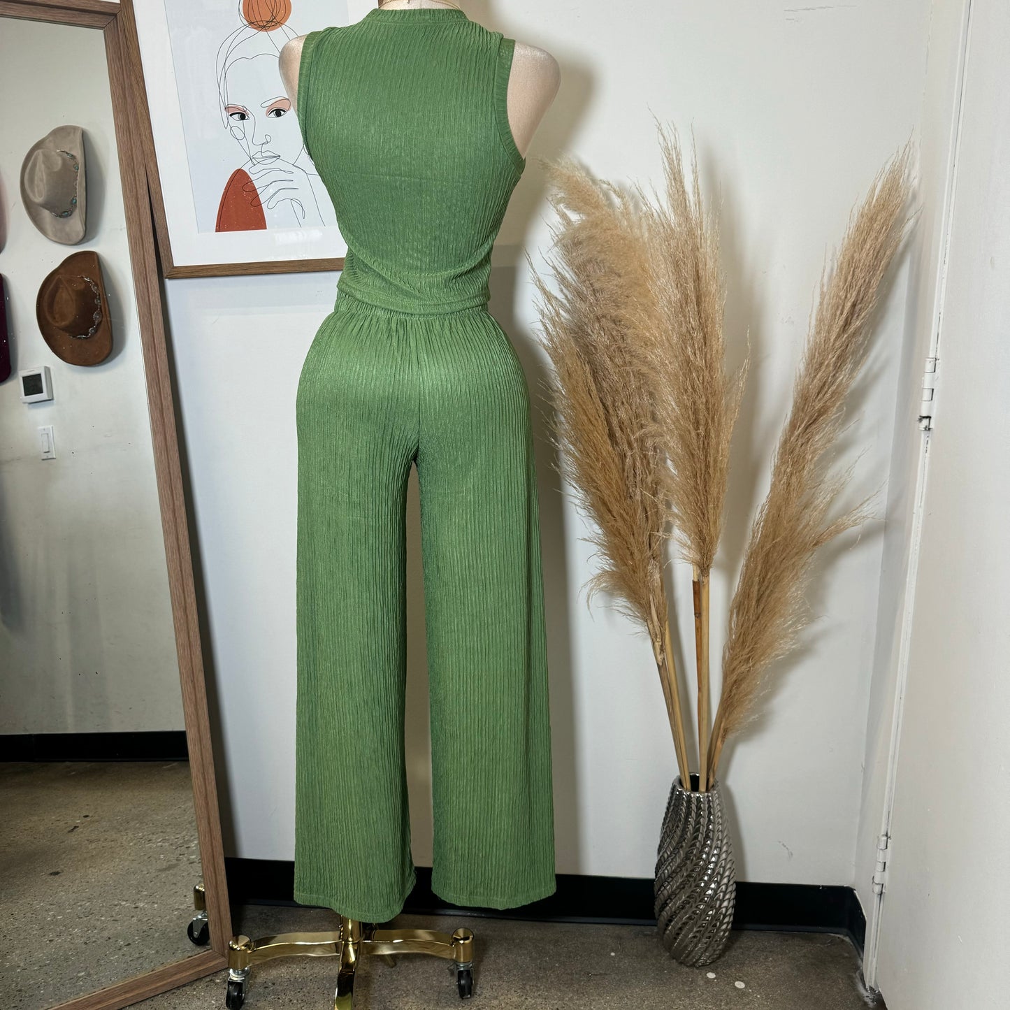 Tamara Two Piece Set-Sage Green