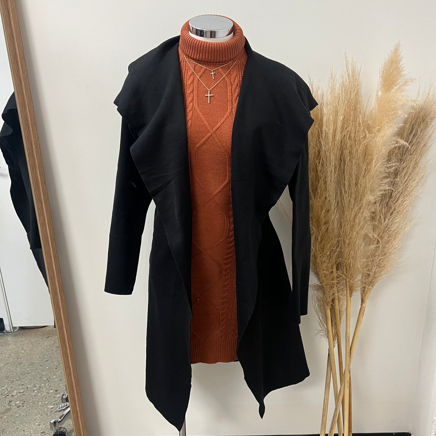Dania Sweater Dress-Rust