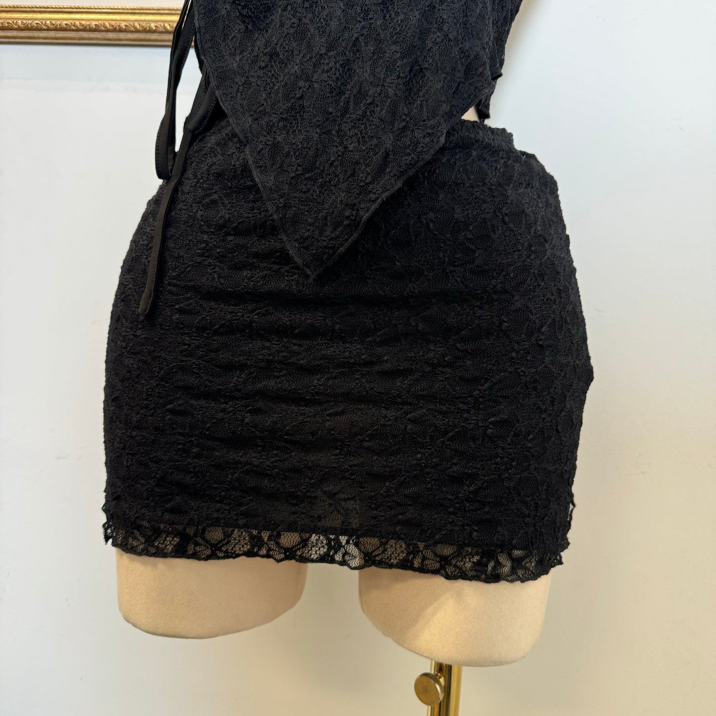 Lace Skirt Set-Black