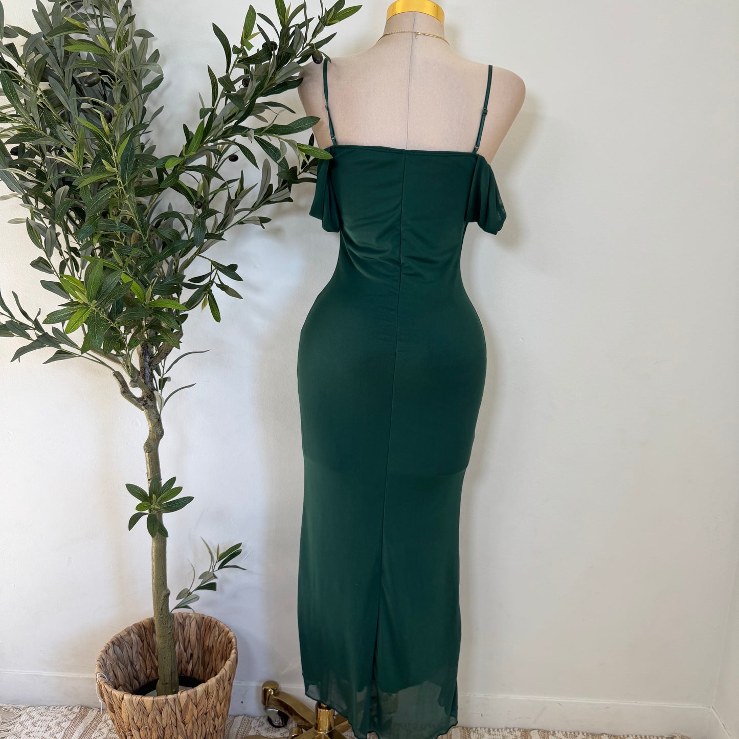 Kalie Mesh Dress-Esmerald
