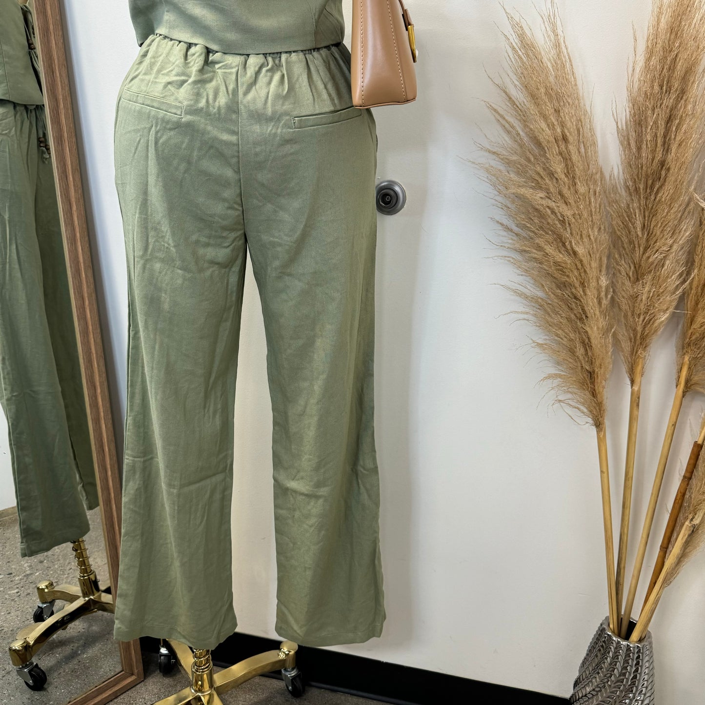 Knot Pant Set-Sage Green