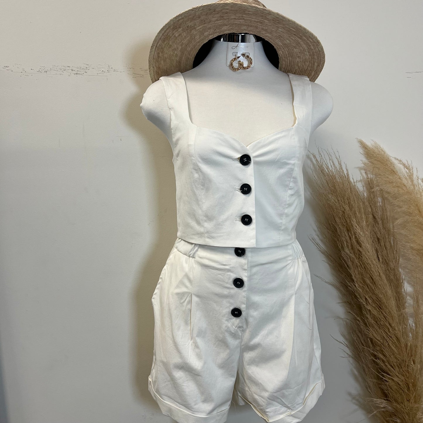 Aurora Linen Set-White