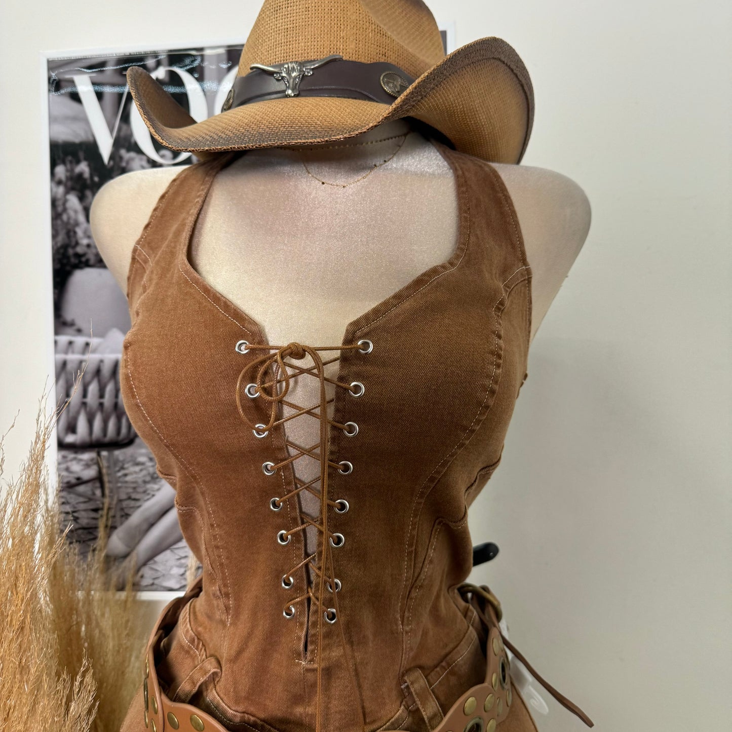 Sexy Jumpsuit-Brown