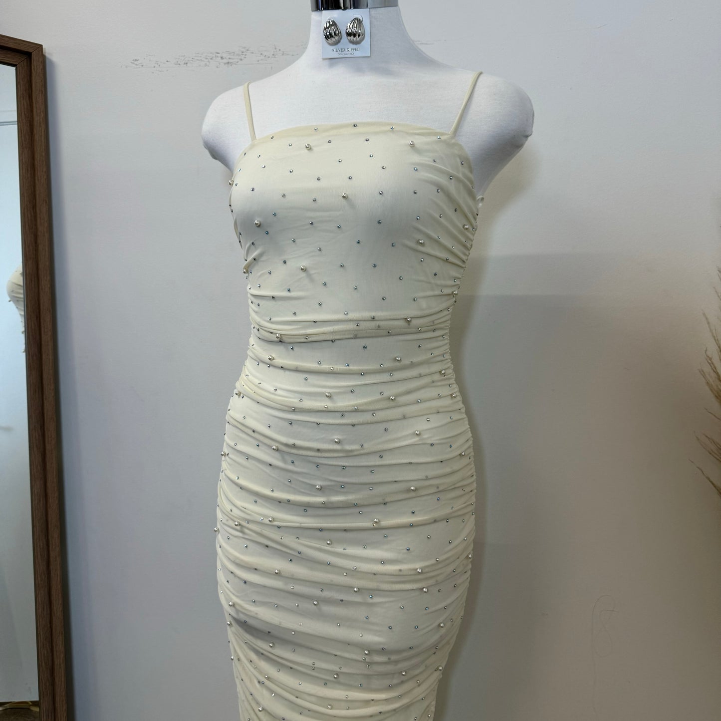 Kaeli Mesh Dress-White