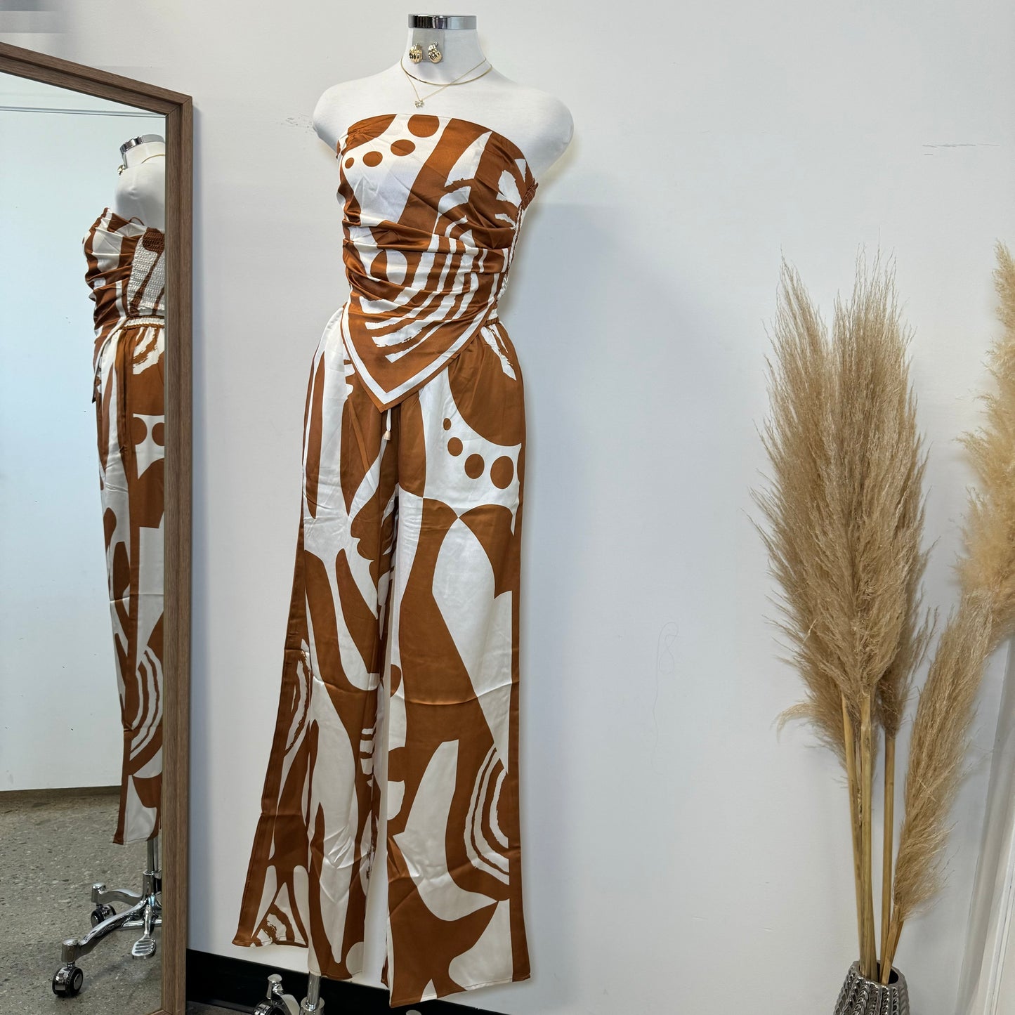All me Two piece Set -Brown