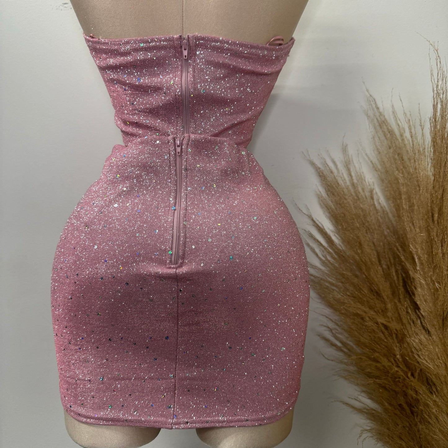 Glitter Skirt Set-Pink