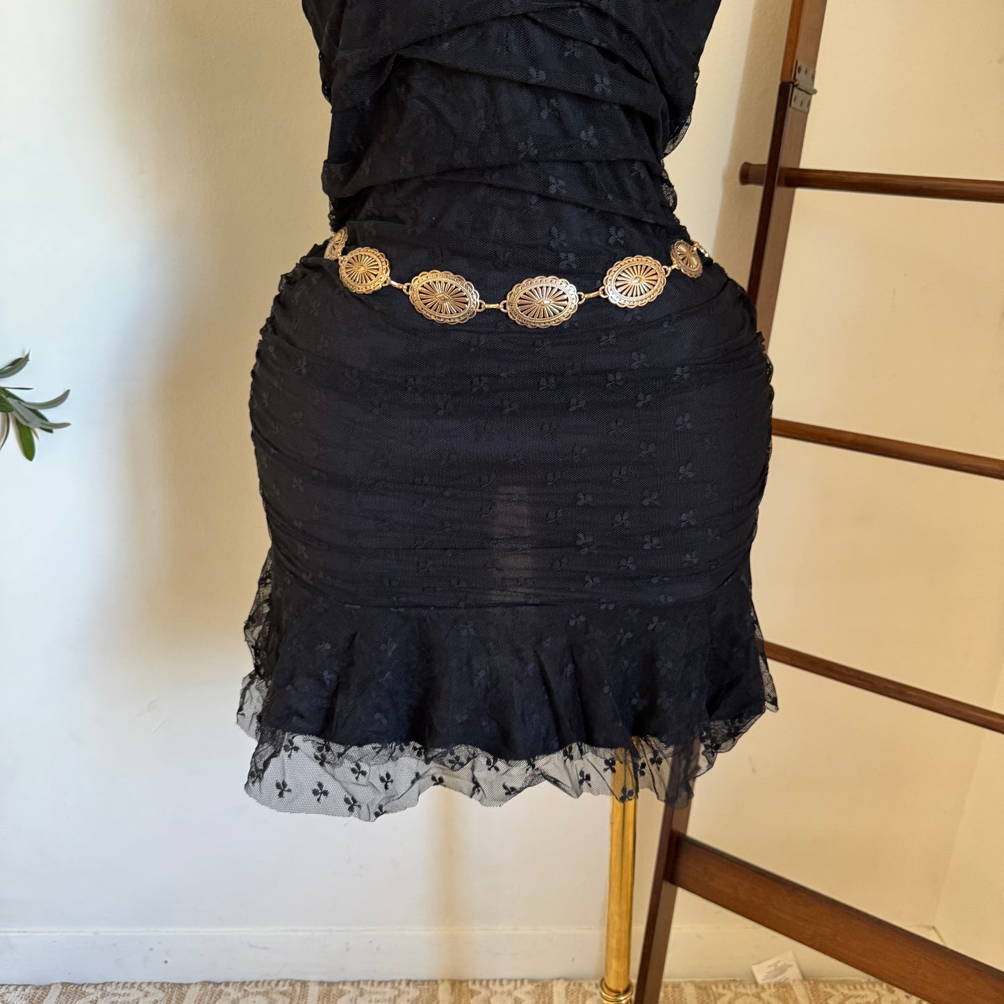 Halter Lace Plus size-Black