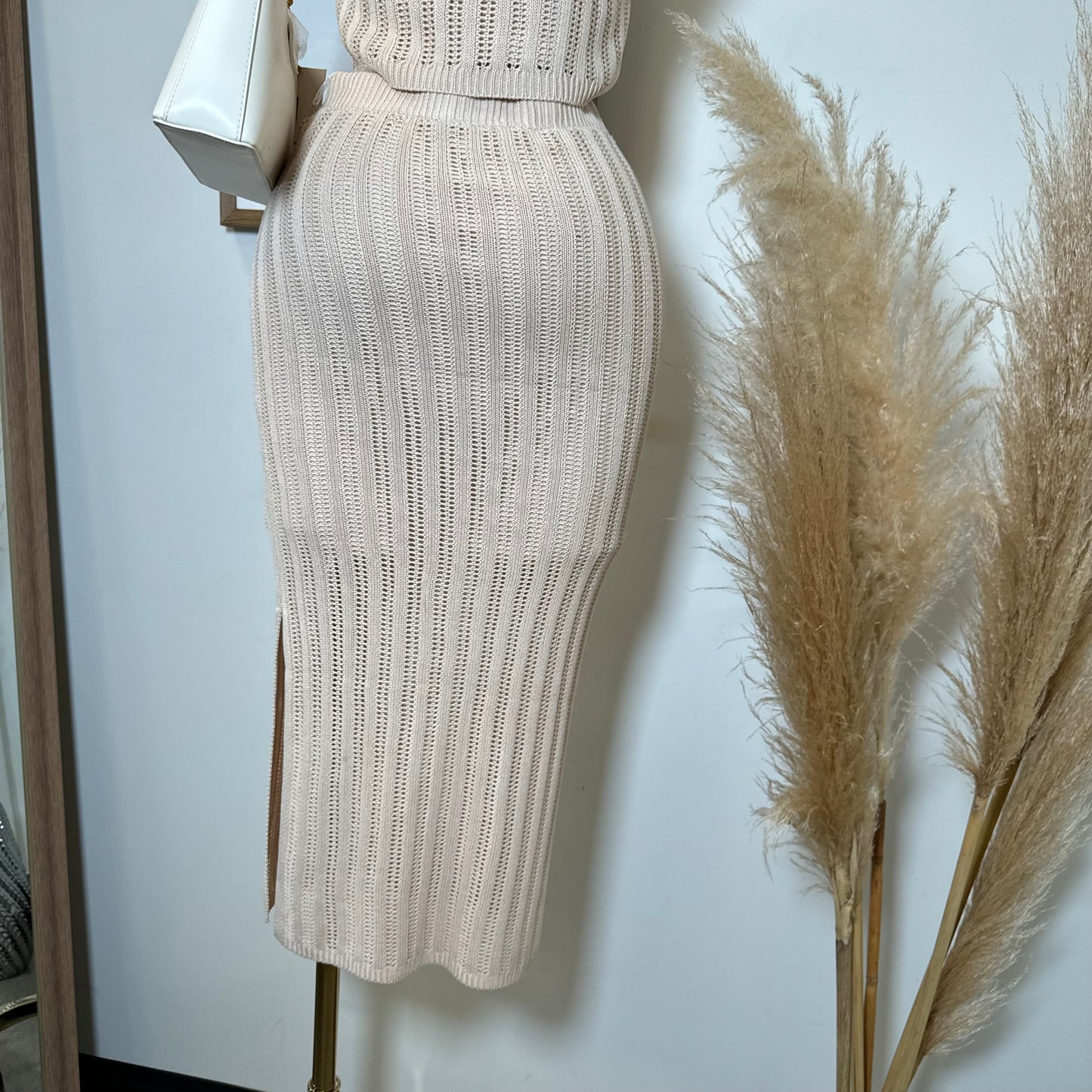 Vacation Skirt Set-Beige