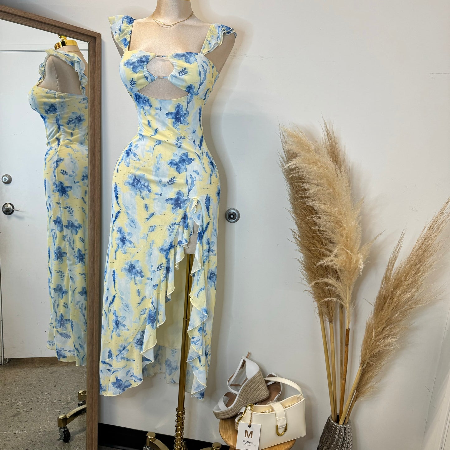 Karol Dress-Yellow/Blue