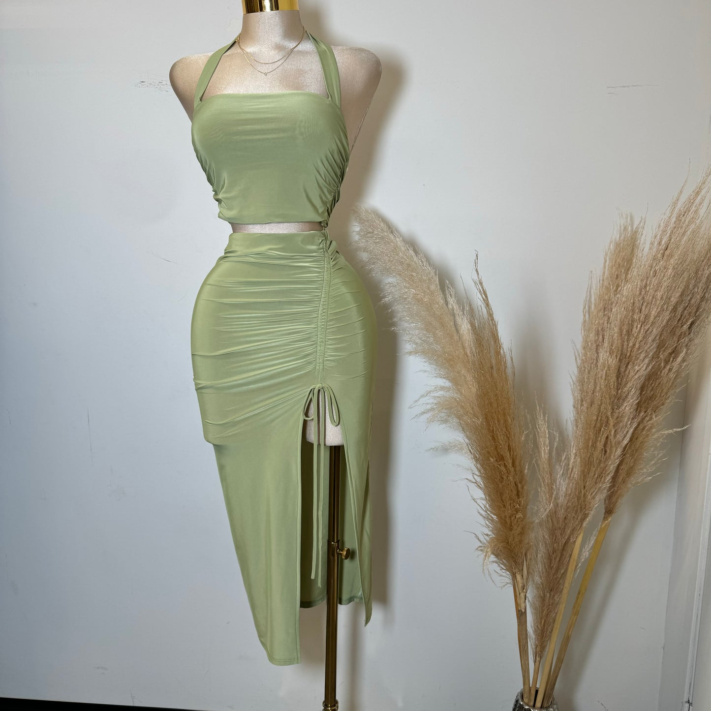 Bambo Skirt Set -Green