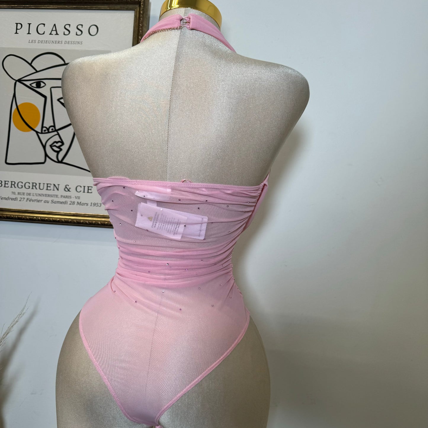 Alieen Mesh Bodysuit-Pink