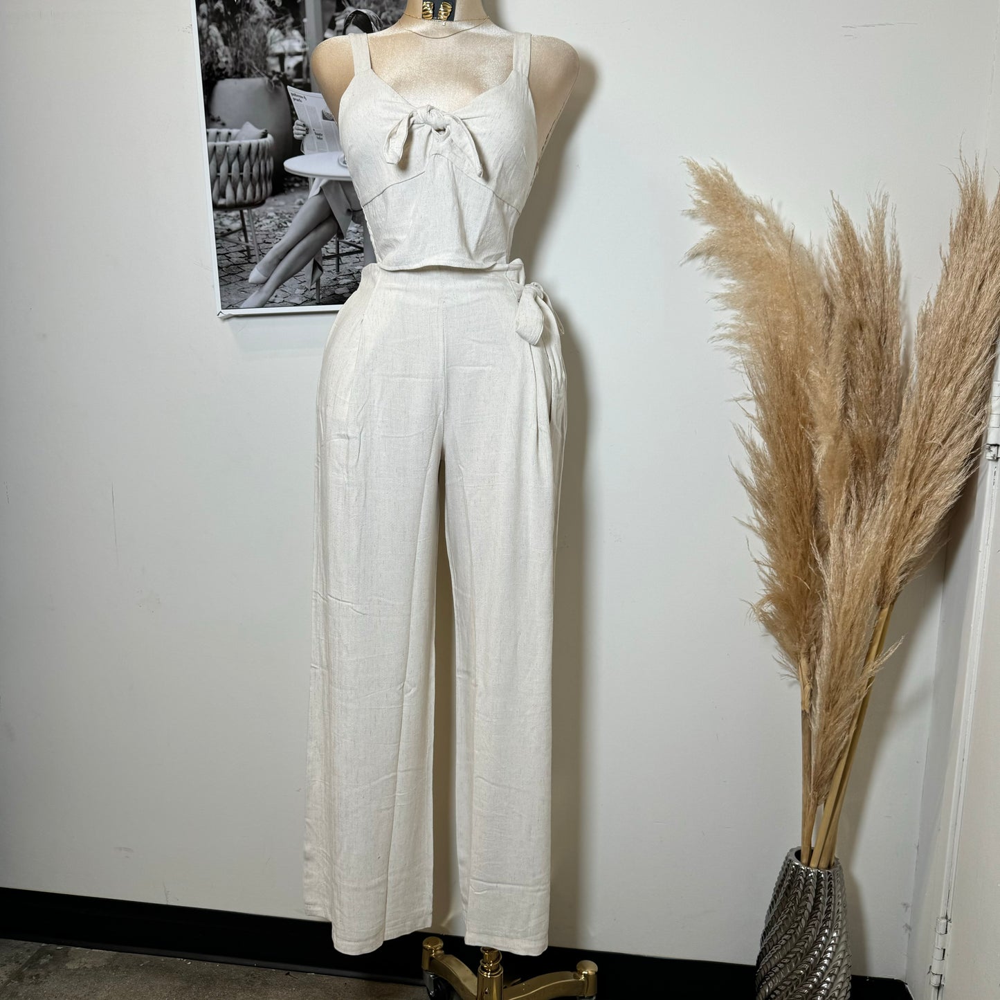Tu Linen Pants Set-Natural