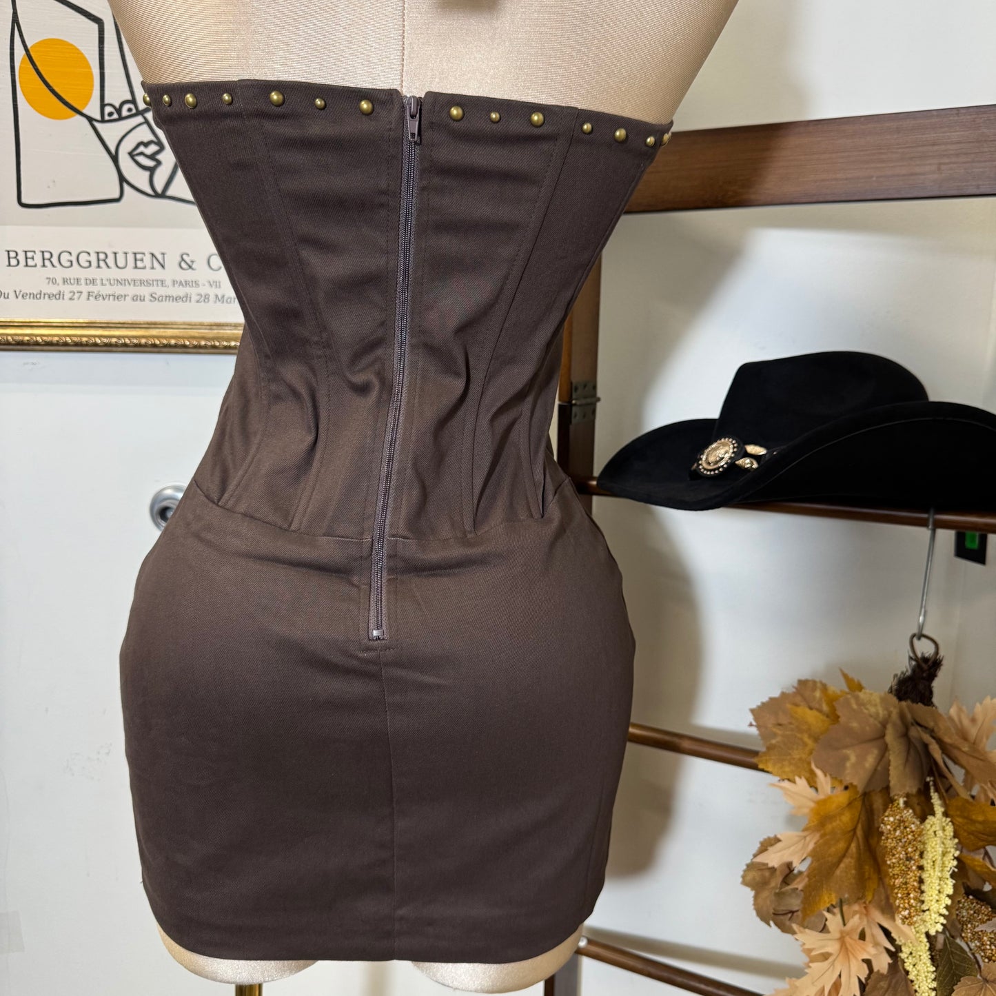 La Yaquesita Corset Dress -Brown