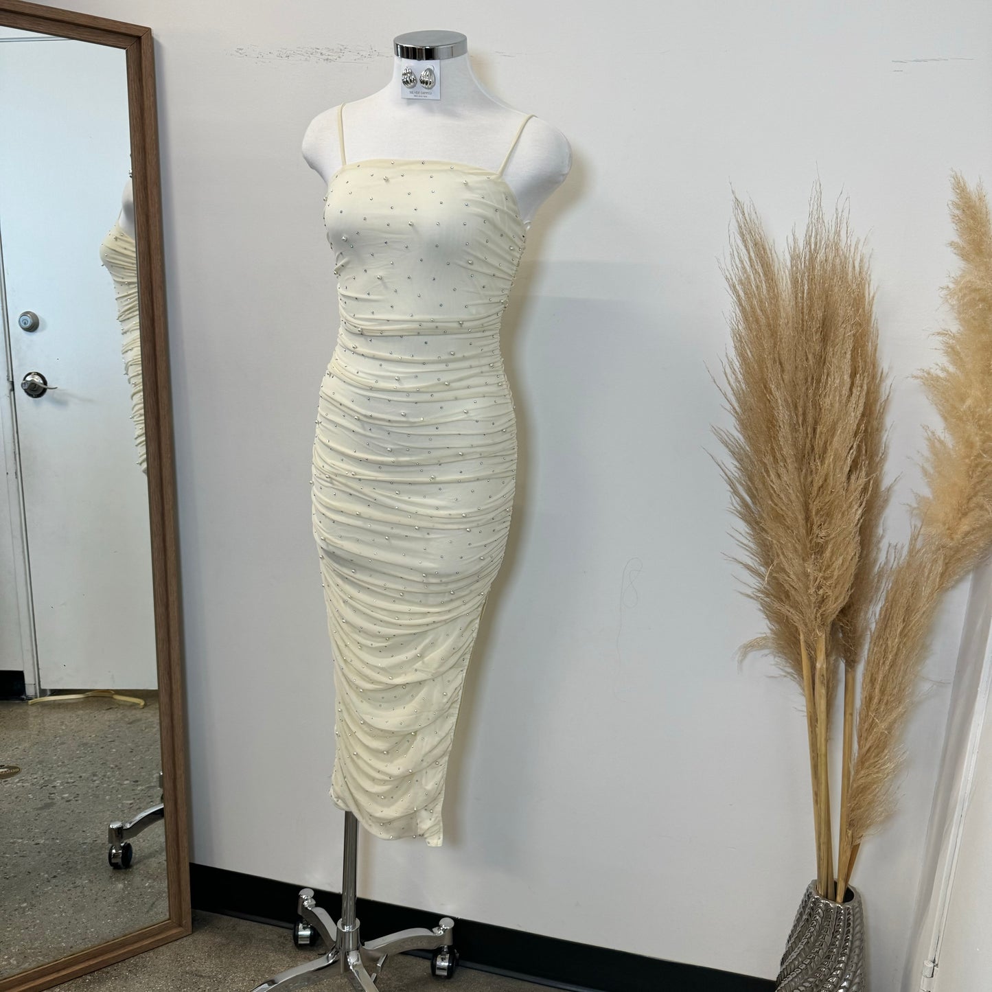 Kaeli Mesh Dress-White