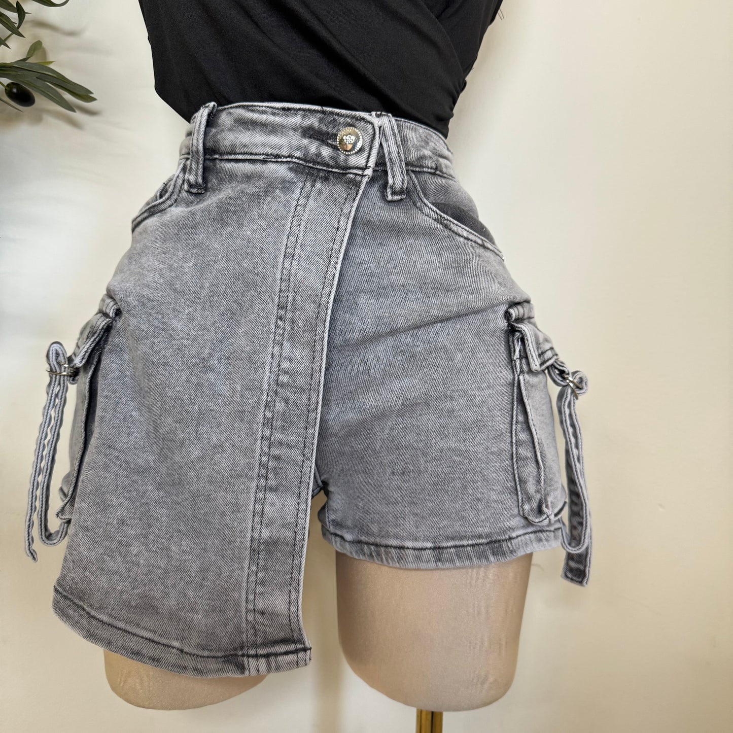 Sandy Cargo Skort-Black