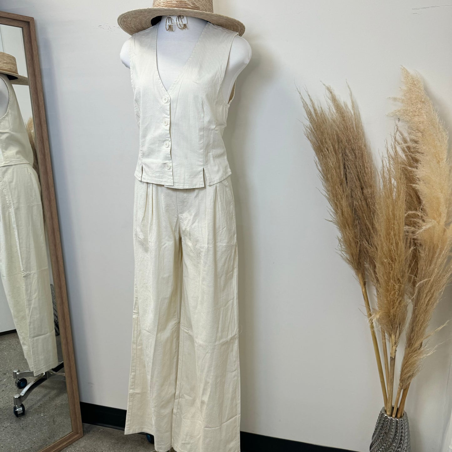 Anggy Two Piece Set-Beige