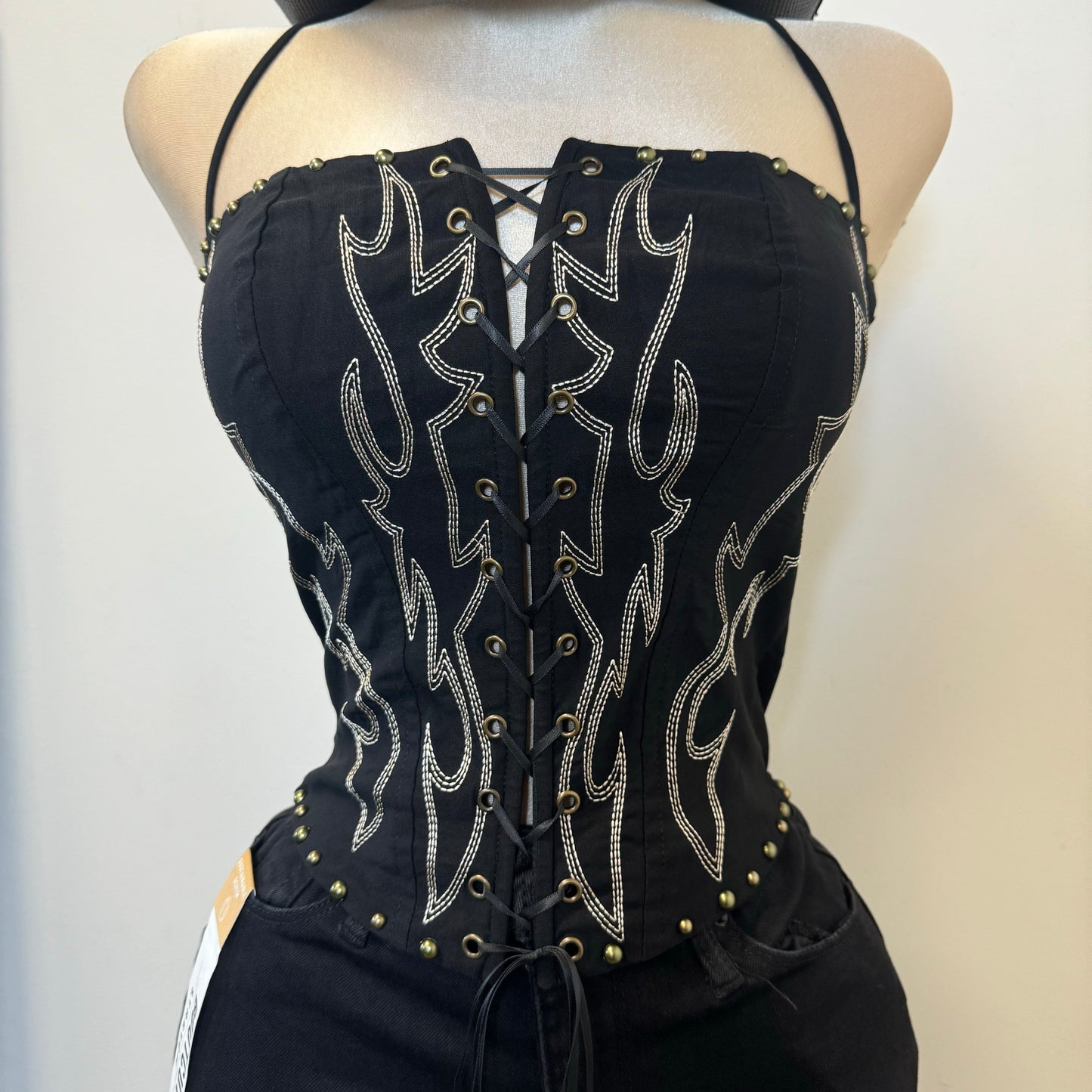 La Yaquesita Corset Top-Black1