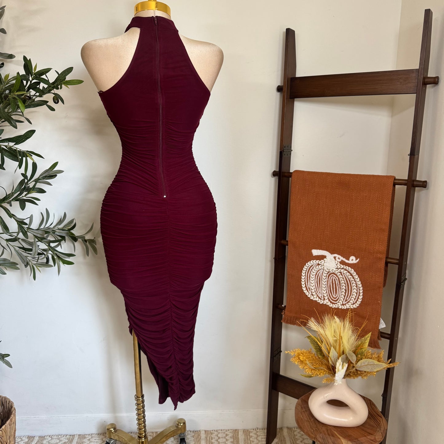 Evonne Dress-Dk Cherry
