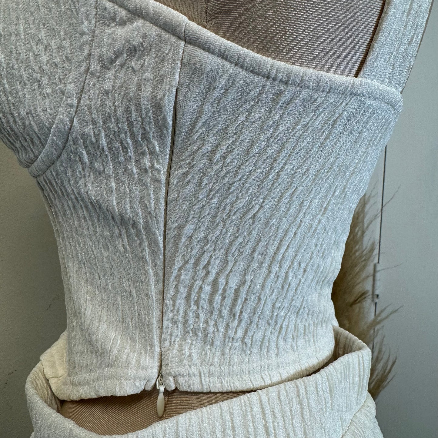 Cancun Corset Skirt Two Piece -White