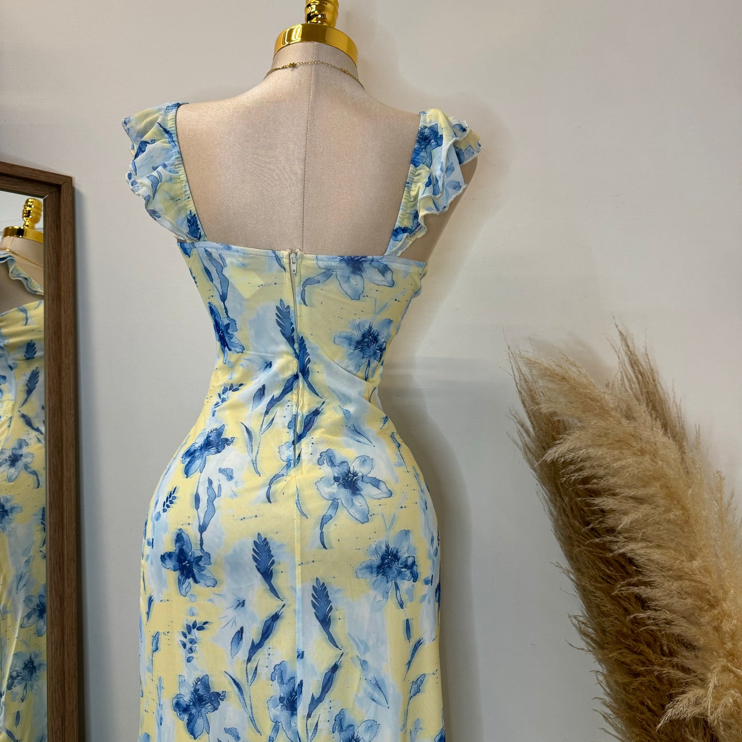 Karol Dress-Yellow/Blue