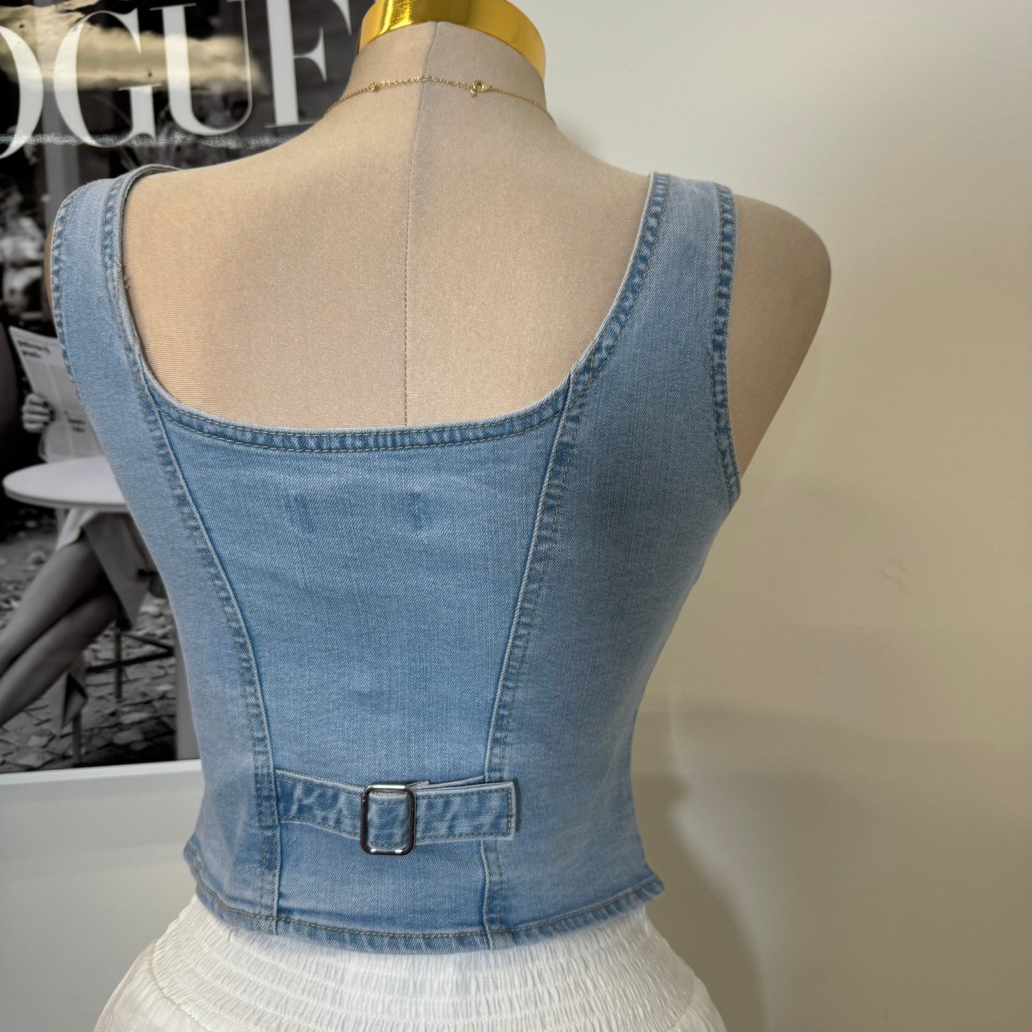 Denim Vest-LT Blue