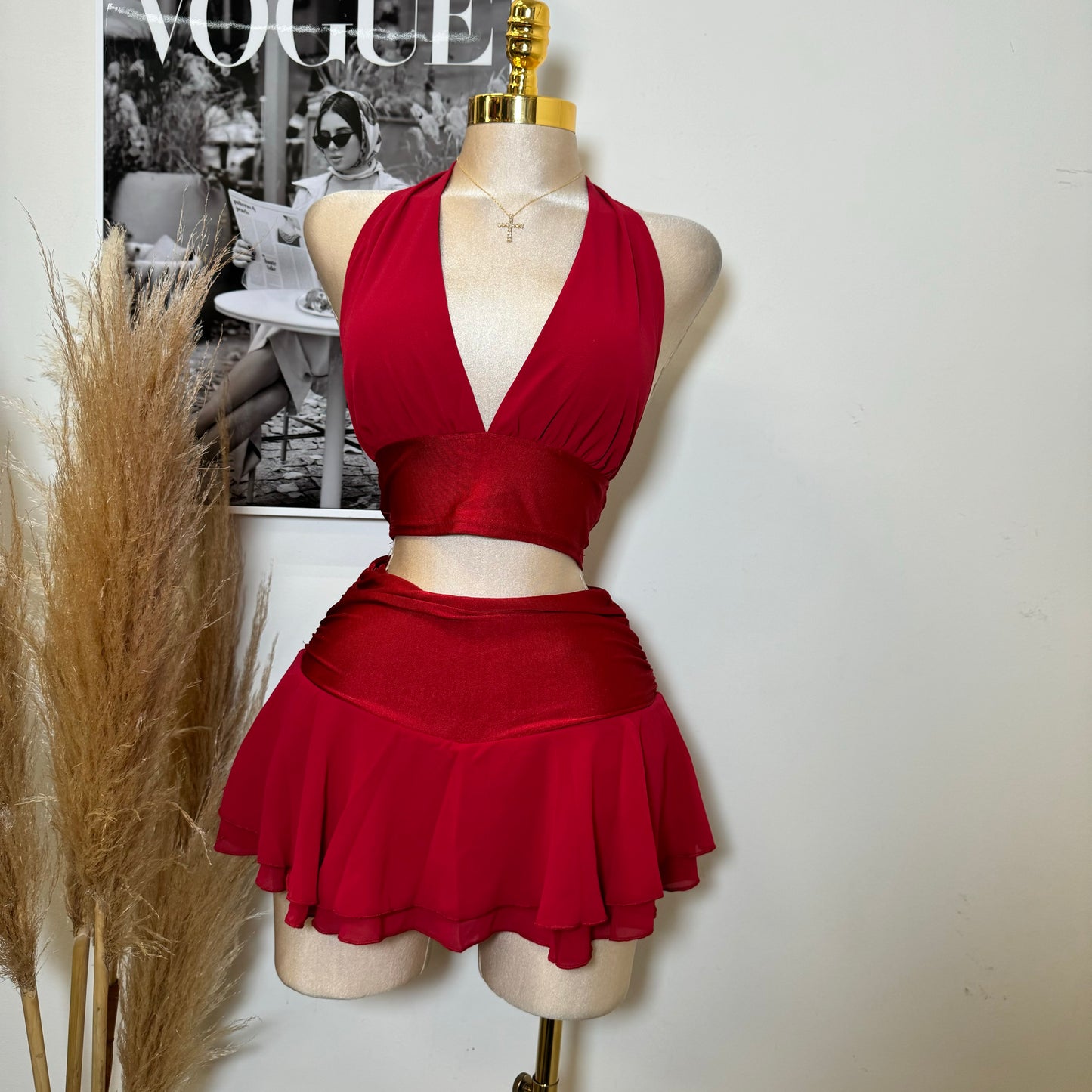 El efecto Skirt Set-Red