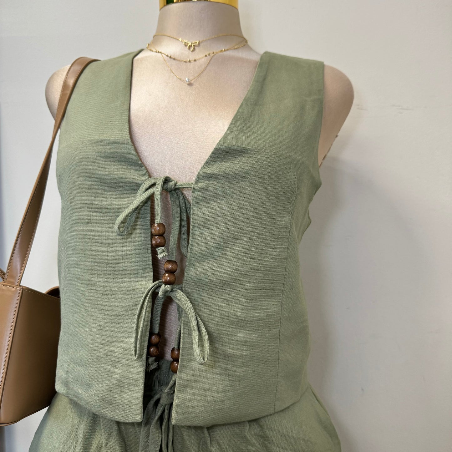 Knot Pant Set-Sage Green