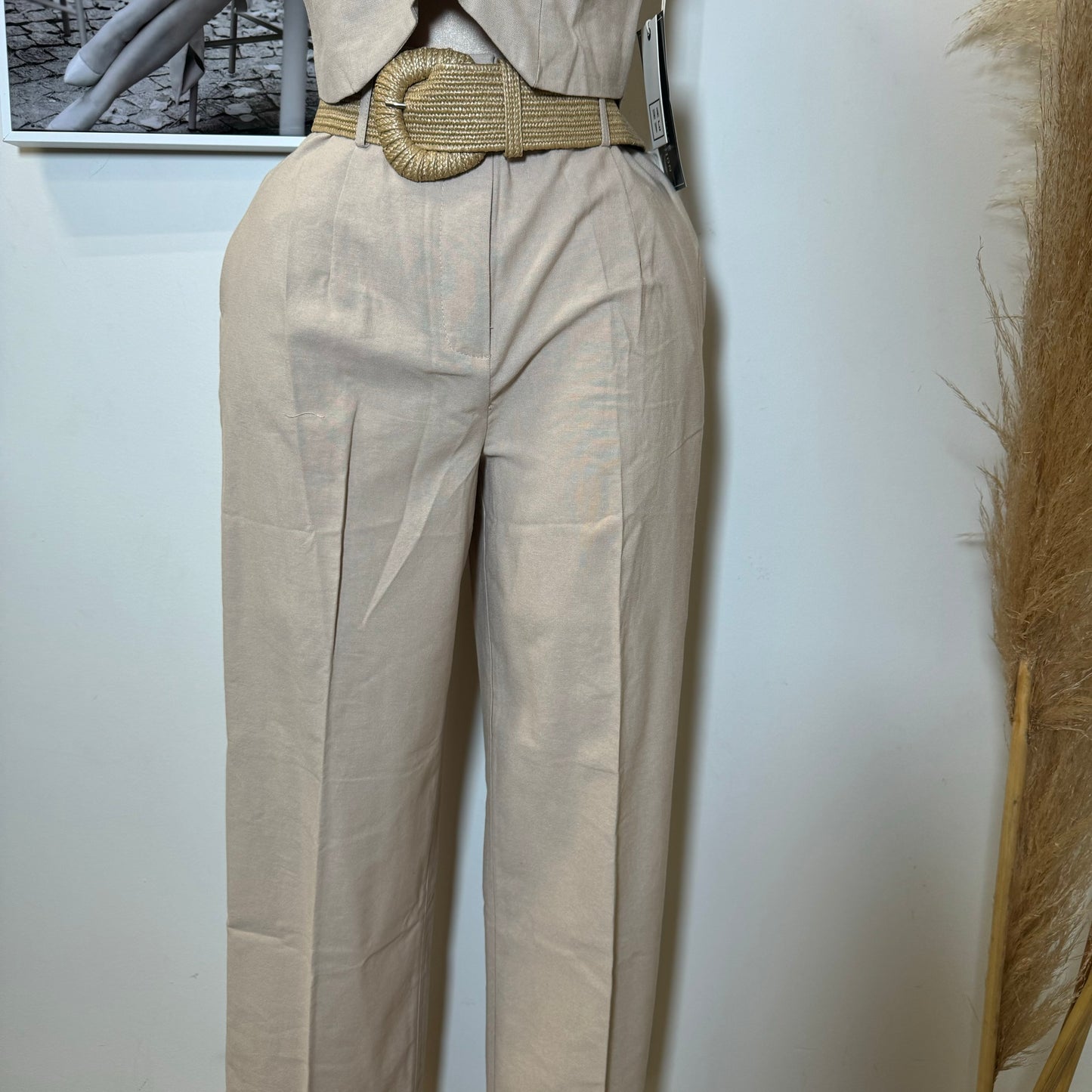 Verano Pant Two Piece Set-Beige