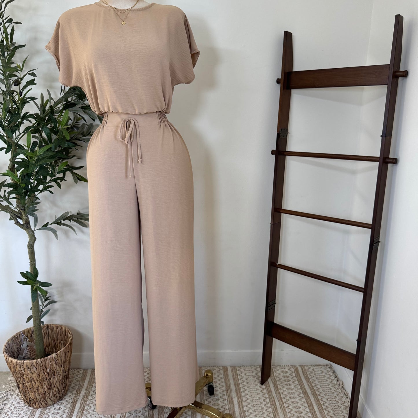 Comfy Pant Set-Khaki