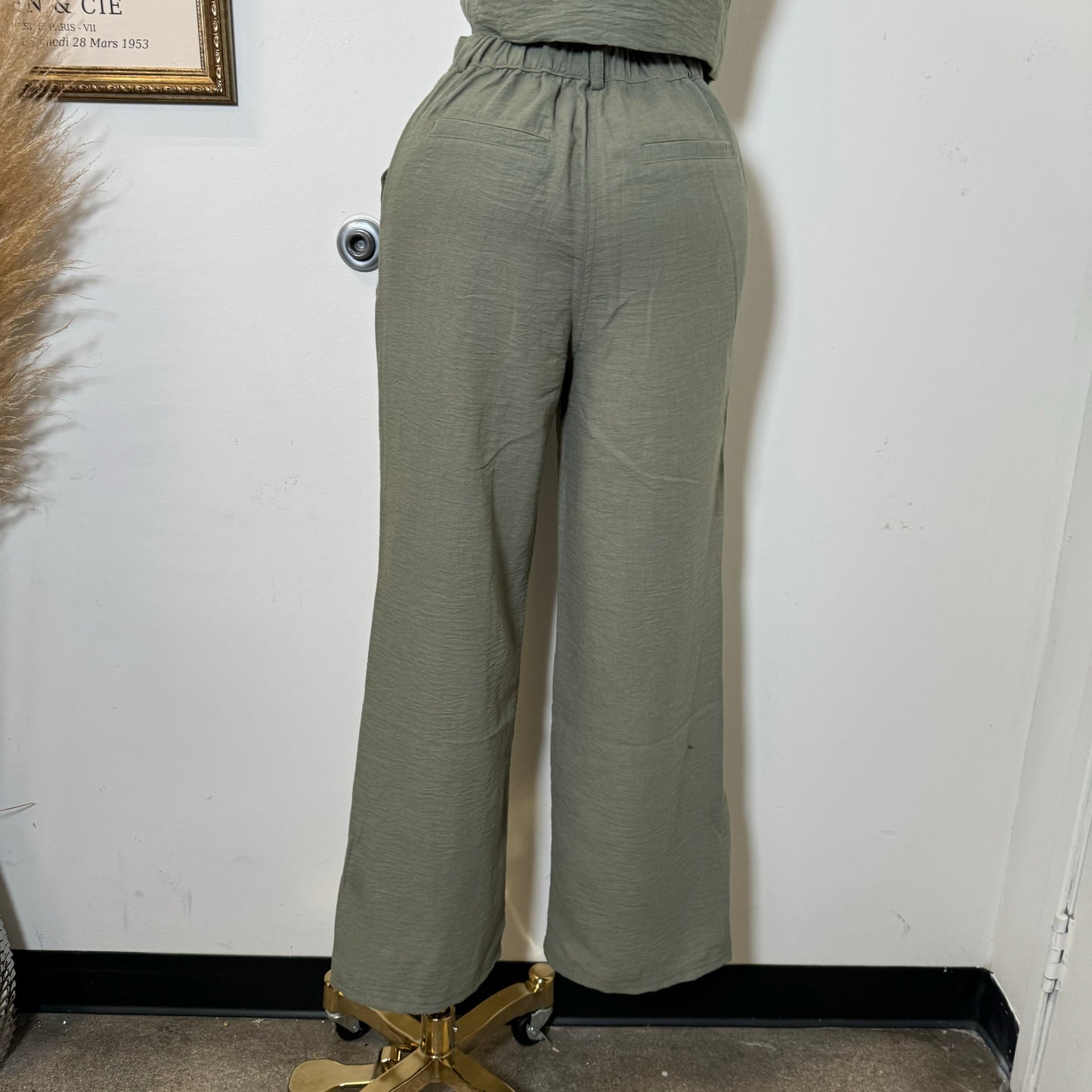 Frescura Pant Set-Olive
